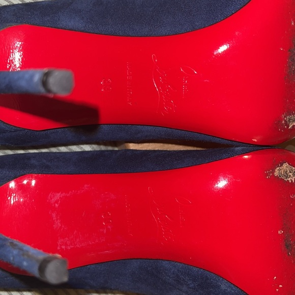 Christian Louboutin Pigalle Follies 100mm Navy - Picture 15 of 16